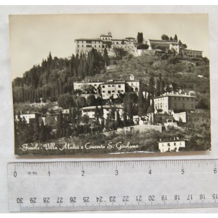 vintage postcard Fiesole, Villa Medici & St Gerolamus Convent
