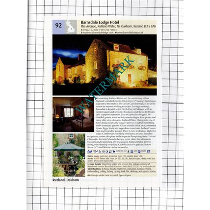 Cockcliffe Hotel Arnold Nottingham / Barnsdale Lodge Hotel Oakham - 2011 Advert
