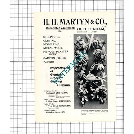 HH Martyn & Co Ltd Cheltenham / Daniels & Co Lincoln Capital Bank - 1903 Advert
