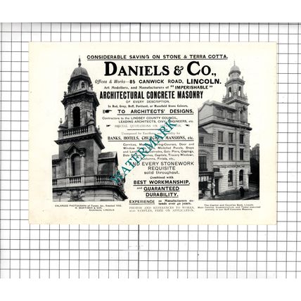 HH Martyn & Co Ltd Cheltenham / Daniels & Co Lincoln Capital Bank - 1903 Advert