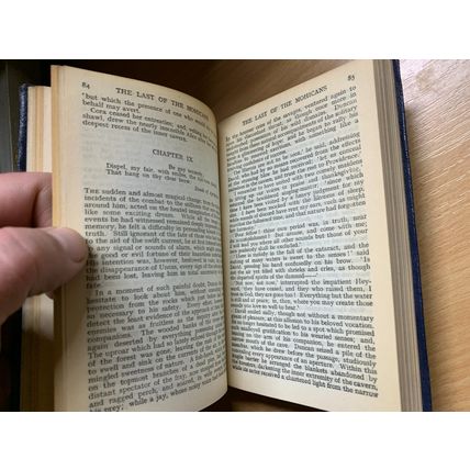 VINTAGE "LAST OF THE MOHICANS" J FENIMORE COOPER FICTION FAUX LEATHER BOOK (P2)