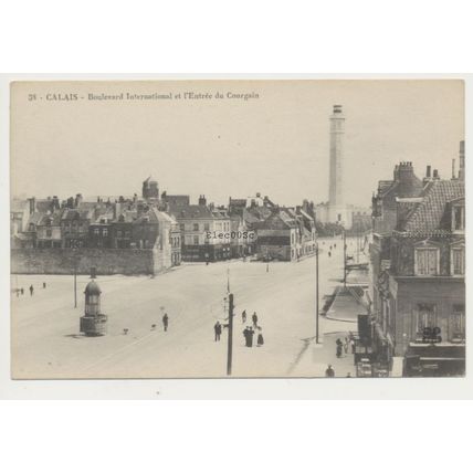 CALAIS BOULEVARD INTERNATIONAL COURGAIN ENTRANCE France early 20th C RPPC Collas