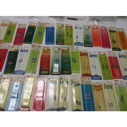 Vintage Lot of 60 Packets Resistors NTE,ECG, RCA,SK Factory Sealed