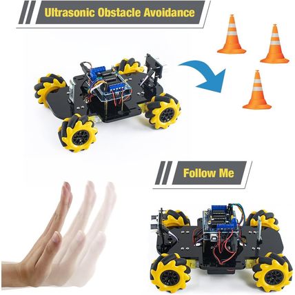 LAFVIN 4WD Mecanum Robot Car Kit Smart DIY Project Compatible with Arduino IDE