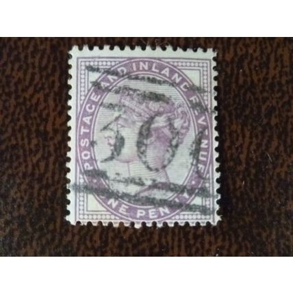 1881 GB Queen Victoria SG172 1d lilac used stamp St Andrews 300 duplex numeral 2
