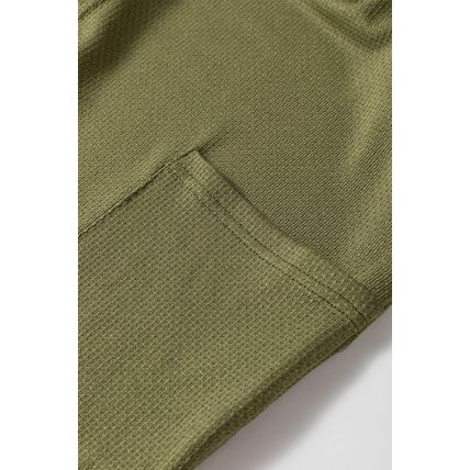 Guacamole Green Hooded Side Split Open Kimono with Pocket