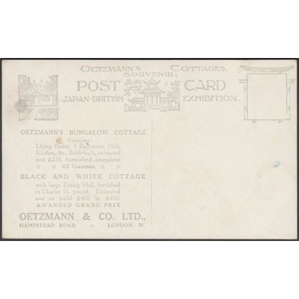 Oetzmann's Cottages, Japan-British Exhibition, 1910 - Oetzmann & Co Postcard