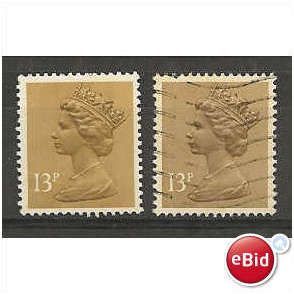 X900 13p Pale Chestnut (1 centre band).Fine Used.