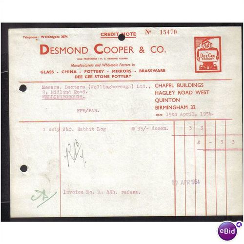 DESMOND COOPER & CO,QUINTON,BIRMINGHA M, 15APR54