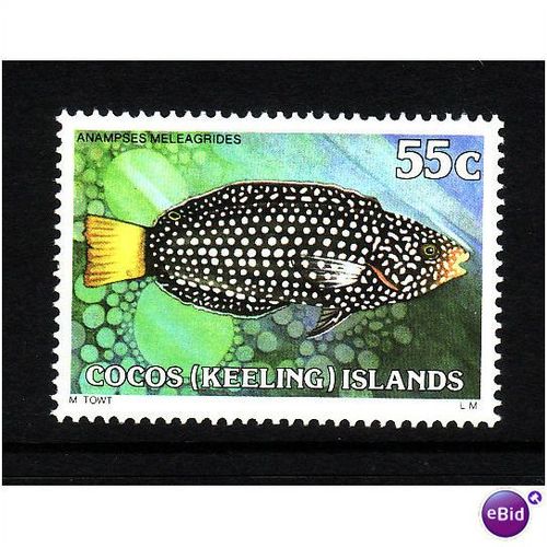 COCOS KEELING IS 1980 55c YELLOW TAILED TAMARIN SG 45 U/M MINT