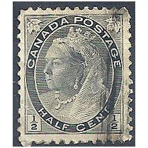 Canada 1897 SG141 1/2c Grey-Black Fine.Used (thin).