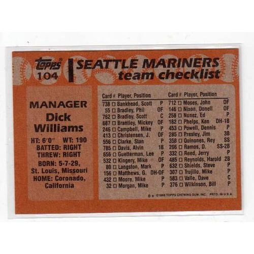 1988 Topps Sparky Anderson baseball card #14 -NM- Tigers