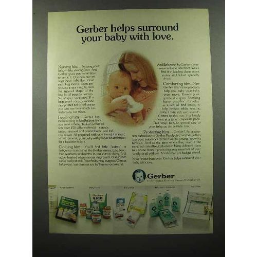 1973 Gerber's Baby Food Ad - Surround With Love