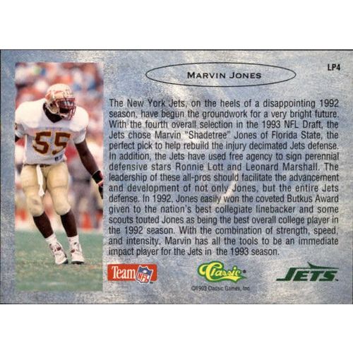 1993 Classic LP's Marvin Jones #LP4