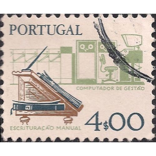 PORTUGAL, Computers, brown 1978, 4.00 Esc, #3