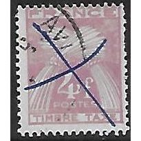 Po Mi 87: 4 Fr. violet Postage Due Stamp: Wheatsheaves