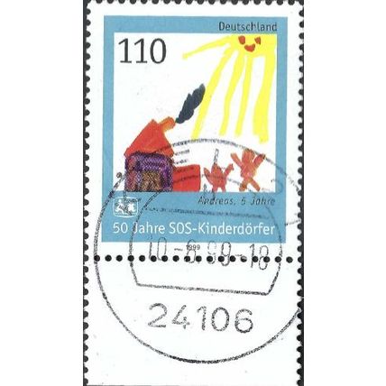 GERMANY, S.O.S. Children's Villages, blue 1999, 110pf