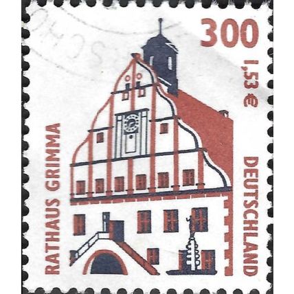 GERMANY, Townhall, Grimma, brown 2001, 300pf, 1.53