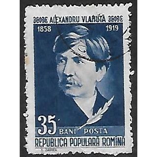 Mi 1703: 35 b. Prussian blue Romanian Writers: Alexandru Vlahuță (Writer)