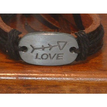 New Women’s Leather Black Love Charm Fashion Bracelet