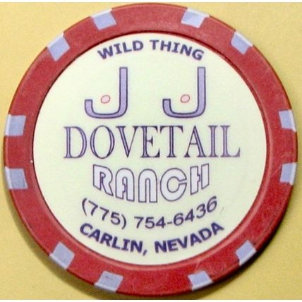 J.J. Dovetail. Brothel Casino Chip. Carlin, NV. BR11.