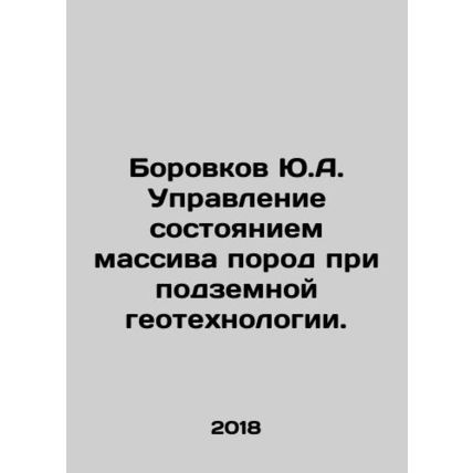 Borovkov Yu.A. Management of the state of rock massif in underground geotechnol
