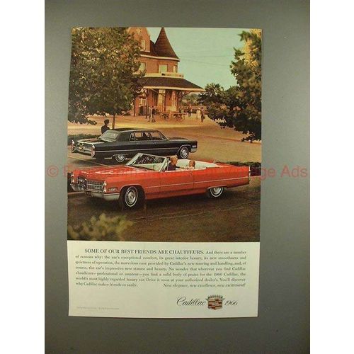 1966 Cadillac Car Ad - Our Best Friends are Chauffeurs!