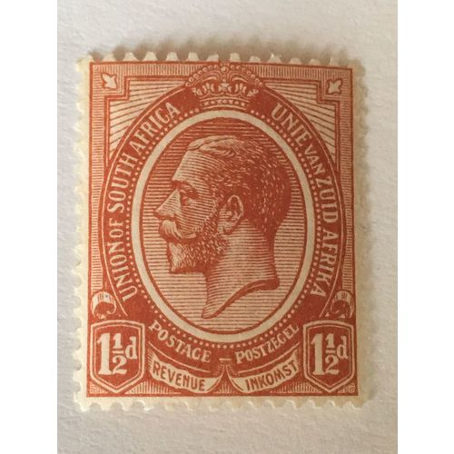 South Africa KGV 1920 1½d Chestnut Mounted Mint MM SG 5w Sc 4 stamp king george