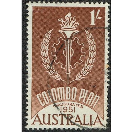 Australia 1961 Colombo Plan 1/- Red Brown SG339 FU