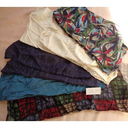 S16 100% Silk Scrap Fabric Lot Material Reclaimed clothing over 3 oz Crafting
