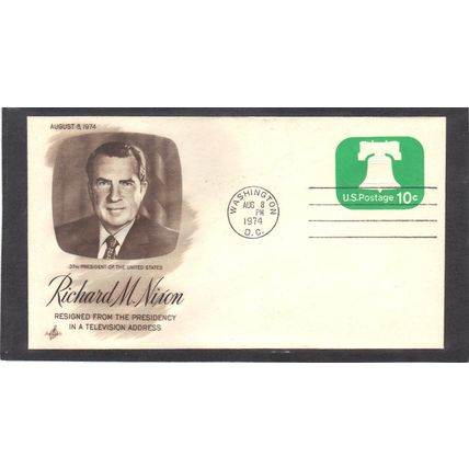 Event Art Craft U567 10c Liberty Bell Nixon Resignation (Cachet-U/A) CV00843