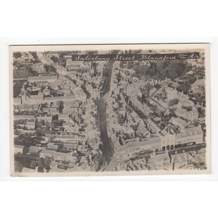Salisbury Street Blandford Forum from the Air Postcard Dorset Aerial View