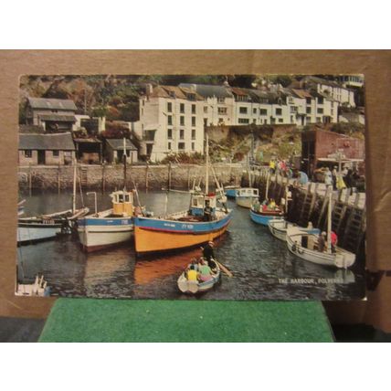 THE HARBOUR, POLPERRO, CORNWALL used postcard by J Salmon 1988? pm =
