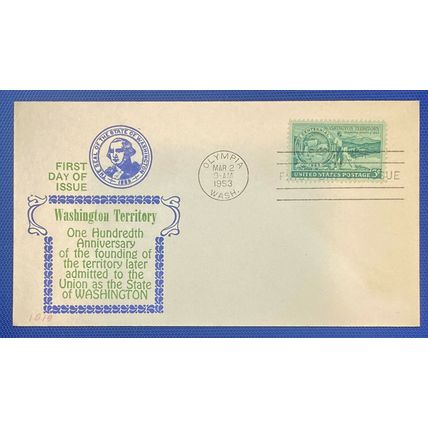 ZAYIX - United States FDC 1019 Sanders - Washington Territory - UA