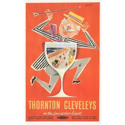 Thornton Cleveleys Lancashire Coast British Railways Advertising Postcard