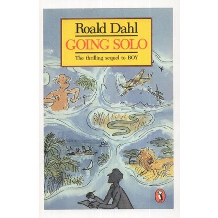 Roald Dahl Going Solo 1988 Book Postcard
