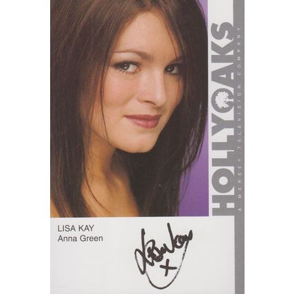 Lisa Kay Hollyoaks Vintage Official Double Sided Pictures Rare Cast Card Photo
