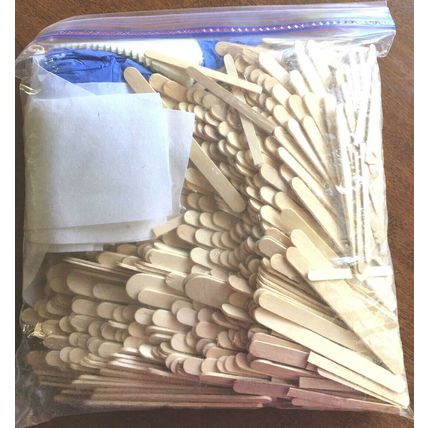 Waxing Sticks, Non-woven Pre-cut Waxing Strips and gloves in gallon bag Supplies