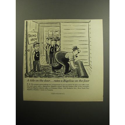 1957 Bigelow Carpets Advertisement - cartoon by Syd Hoff