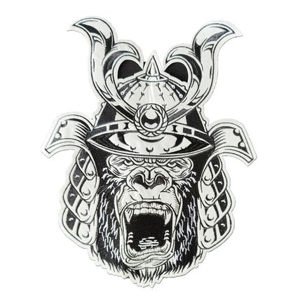 Large Iron On Patch Samurai Gorilla Sew Motif Patches Badge 34 cm x 28 cm P449