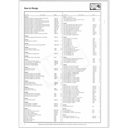 Quinton Hazell Disc Pads And Brake Shoes Parts Catalogue QH10 1997 1998 PDF