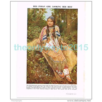 Red Indian Girl, Book Illustration, c1953