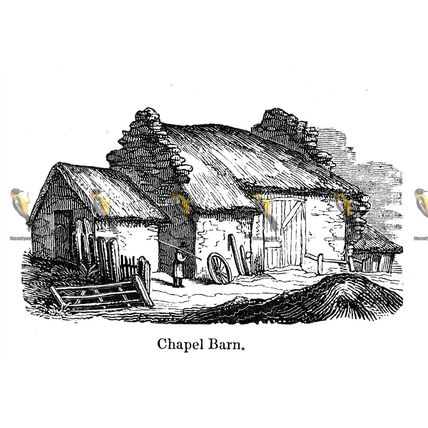Chapel Barn, Near Hastings, Sussex, England, 1840, MODERN REPRODUCTION