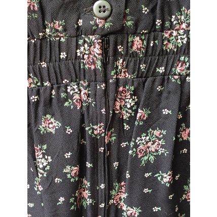 Vintage R J Stevens Carol Escritor Womens Size 4 P Black Pink Floral Dress 90s