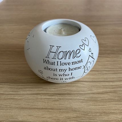 HOME candle holder with candle