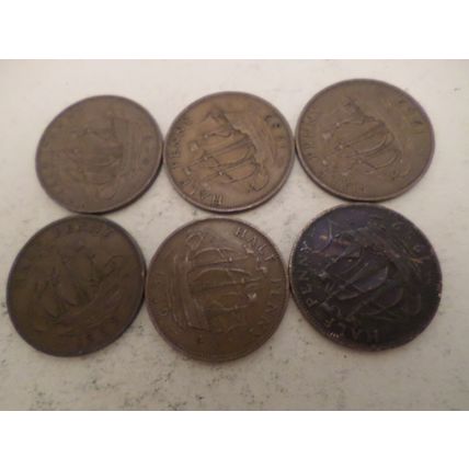 UK / GB - 30 - 1/2d (half penny) coins - dated 1959
