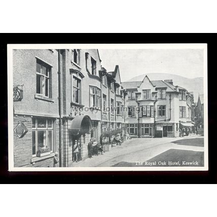 TQ2977 - Cumbria - The Royal Oak Hotel in Keswick, c1930/40s - postcard