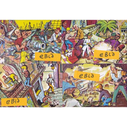6 Photo Set - Hanna Barbera's JONNY QUEST - Vintage Jigsaw Puzzle Art (Modern)