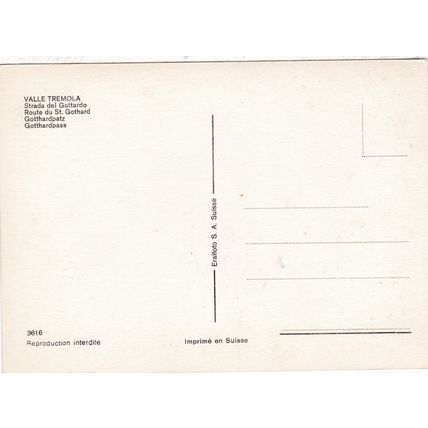 Strada Gottardo Switzerland Postcard unused VGC