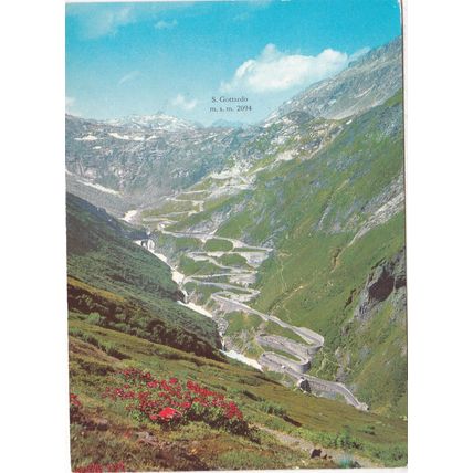 Strada Gottardo Switzerland Postcard unused VGC